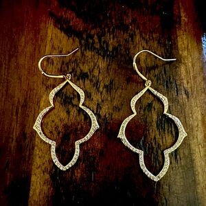 Beautiful crystal accent gold plated earrings!
